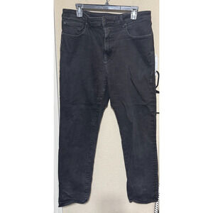 Express Mens Jeans Black denim straight leg 38x32 Classic casual work office